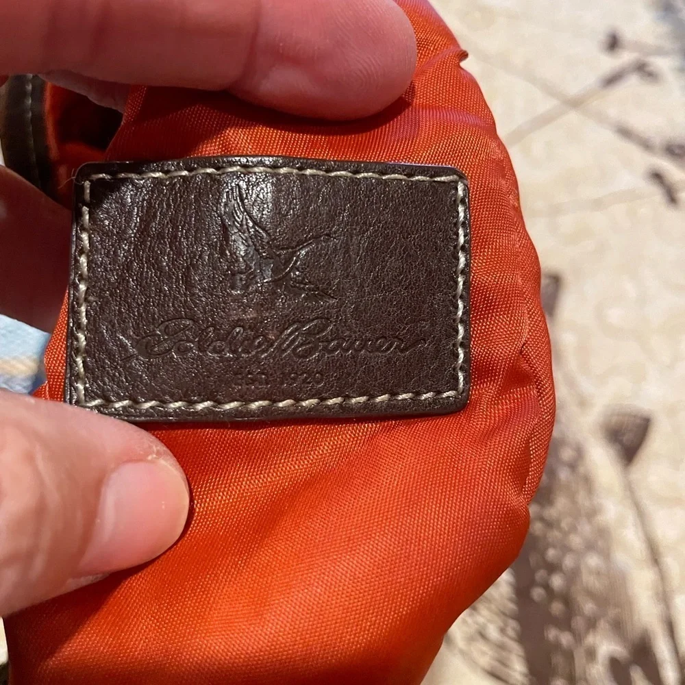 Eddie Bauer Vintage down filled shoulder bag  fits a little below arm pit